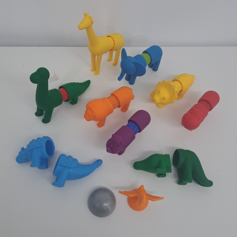 SmartMax My First Safari Animals & Dinosaurs Magnetic Building Toy Set STEM Kids